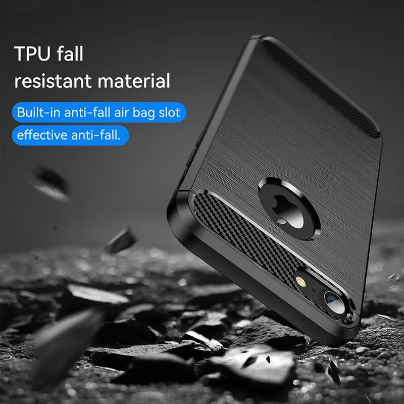 For iPhone 8 Case For Apple iPhone 8 7 Cover 4.7 Inch Carbon Fiber Shockproof Silicone Bumper For Apple iPhone 7 8 Fundas